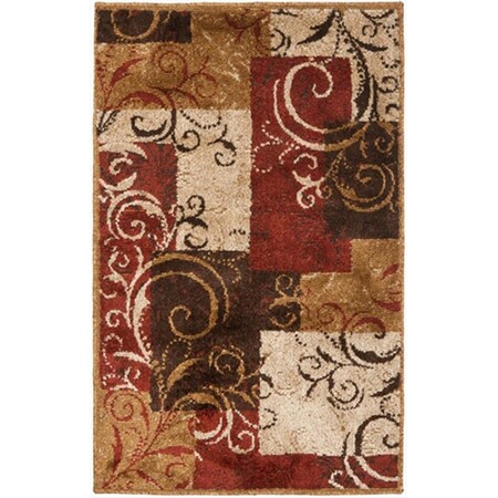 Safavieh 8 x 10 ft. Large Rectangle Country and Floral Kashmir Camel and Multicolor Wool Rug KAS113A-8